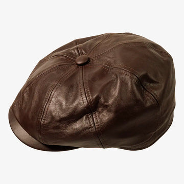 Bourbon St | Mens Brown Leather Cap