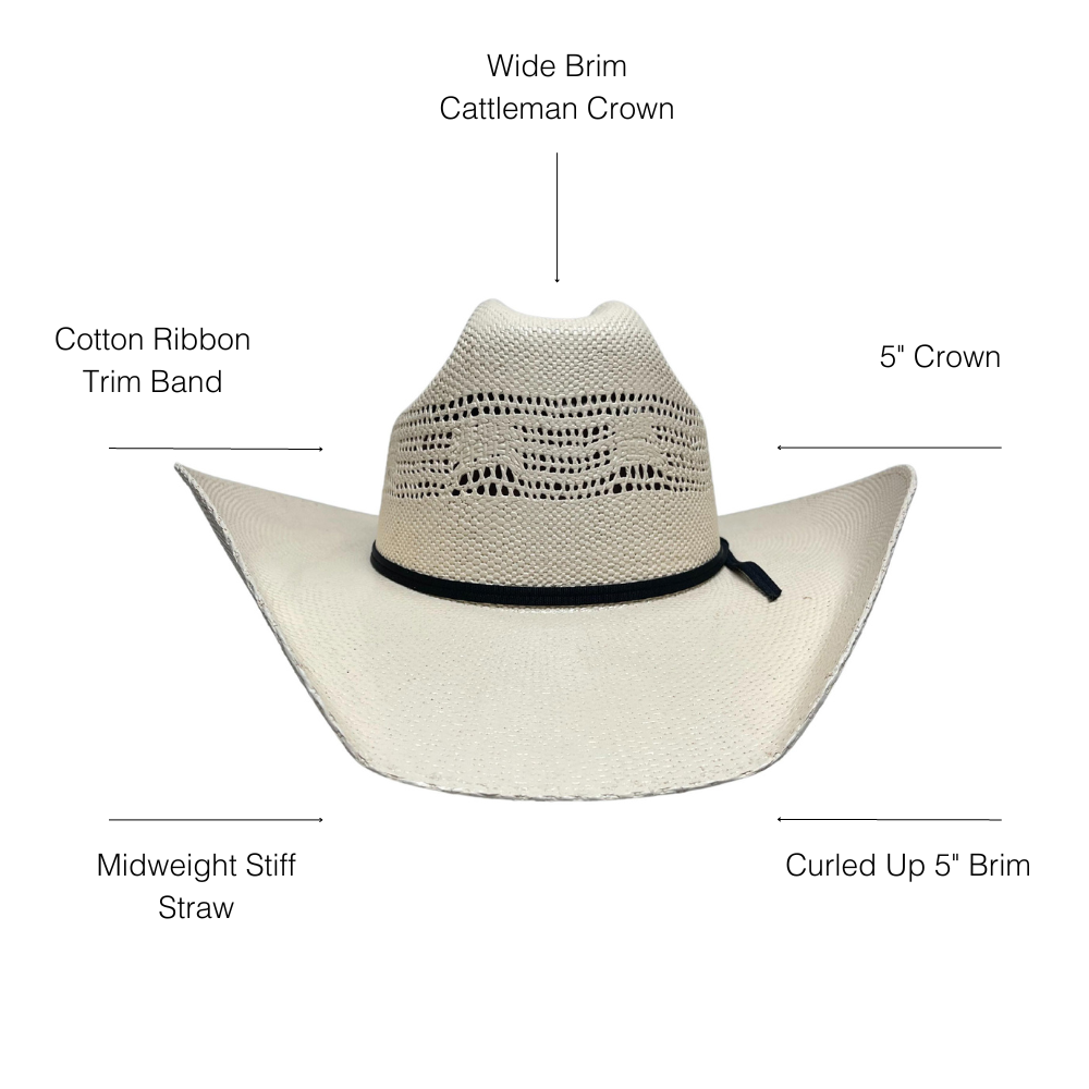 Straw Cowboy Hat - The Bozeman – American Hat Makers