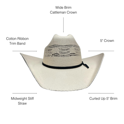 Bozeman | Mens Straw Cowboy Hat – American Hat Makers