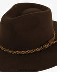 Braidy | Braided Leather Hat Band with Brass Buckle