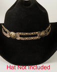 Brassy Hatband on a Black Hat