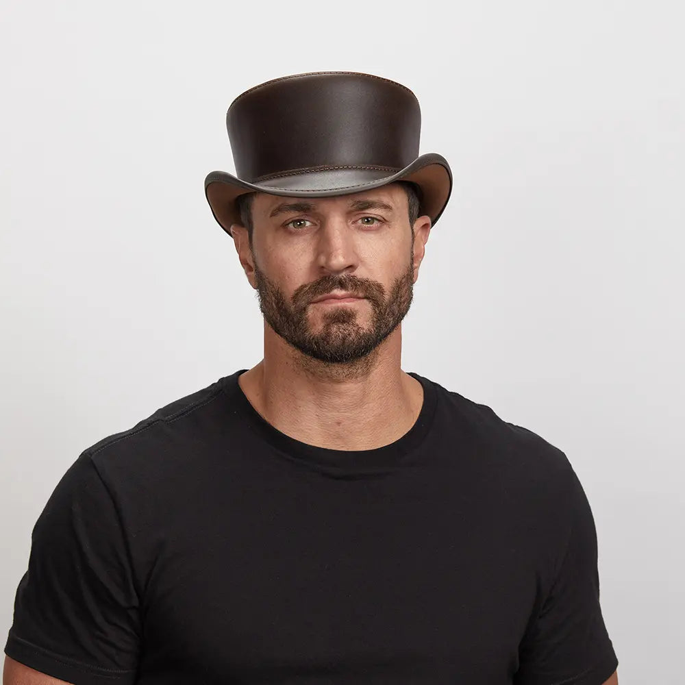 Bromley | Mens Leather Top Hat