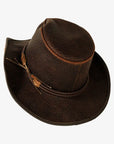 Butte | Womens Brown Western Genuine Leather Cowgirl Hat
