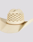 Cal | Mens Vented Crown Woven Bangora Straw Cowboy Hat