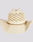 Cal | Mens Vented Crown Woven Bangora Straw Cowboy Hat