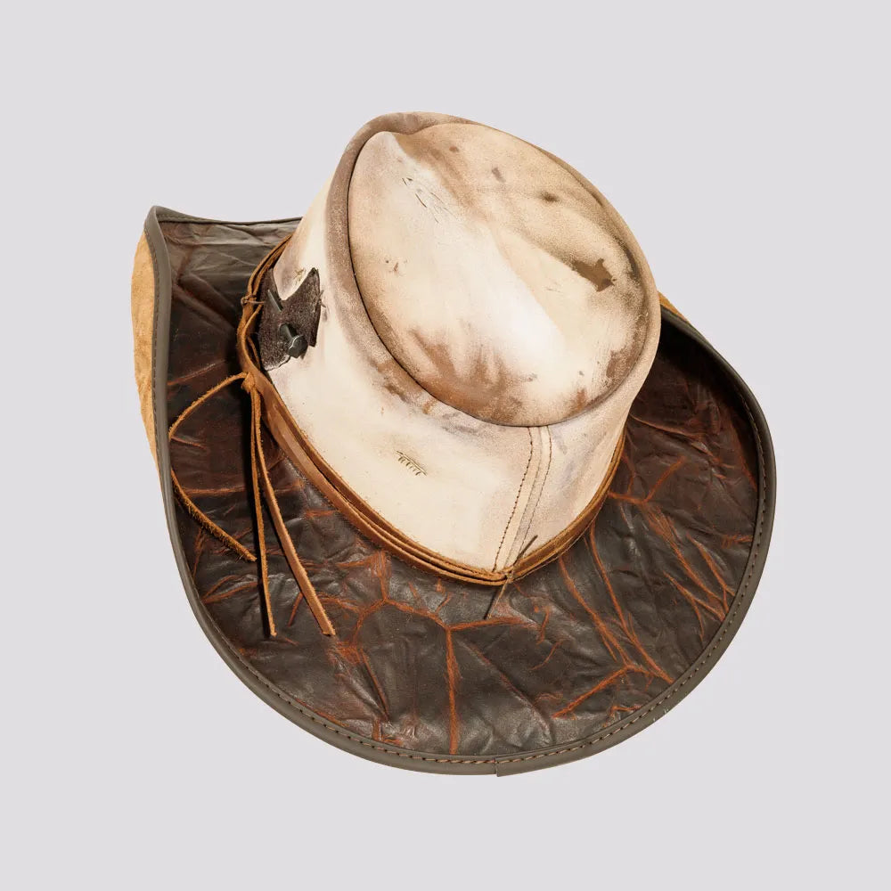 Calamity | Mens Distressed Genuine Leather Cowboy Hat