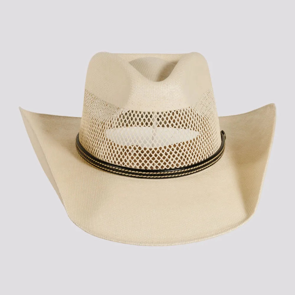 Caleb | Mens Vented Crown Canvas Western Cowboy Hat