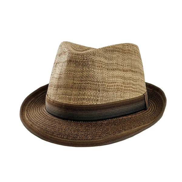 Carmel Hat Company Black Banded Rolled Brim Size Medium Natural Fiber Hat Tula Hat | Carmel Black Band – River Fair Trade main image 4