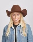 Cattleman Chocolate | Womens Felt Brown Cowgirl Hat