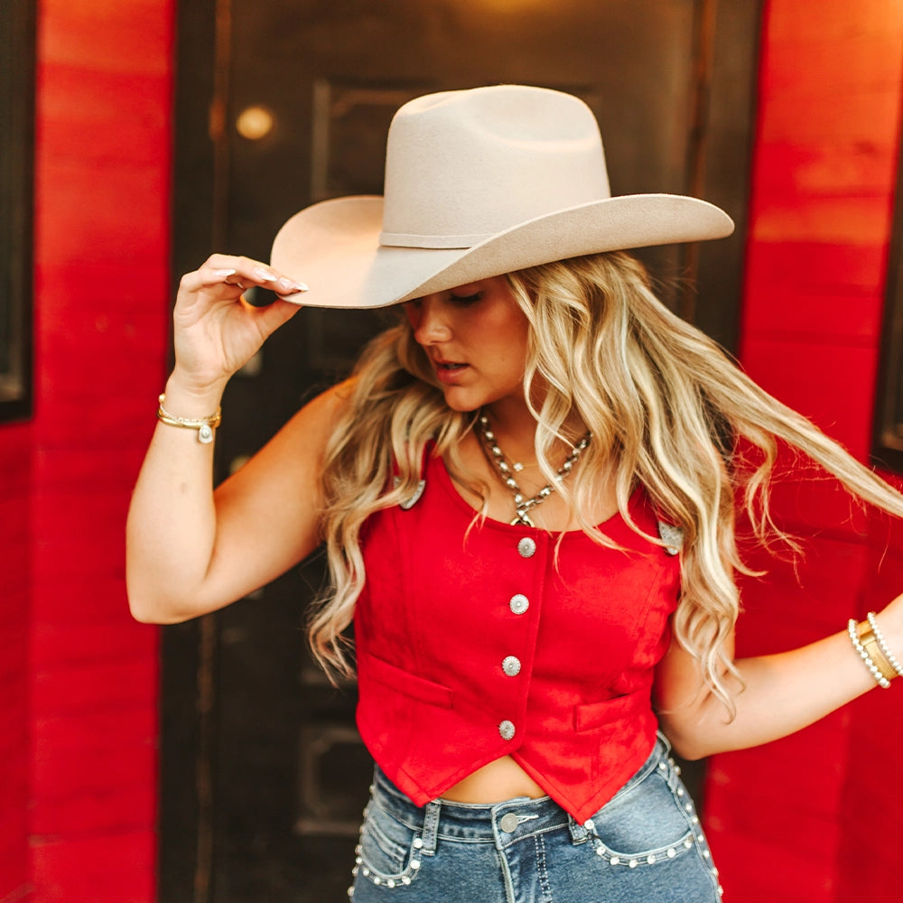 Cattleman | Womens Felt Cowgirl Hat with Western Hat Band