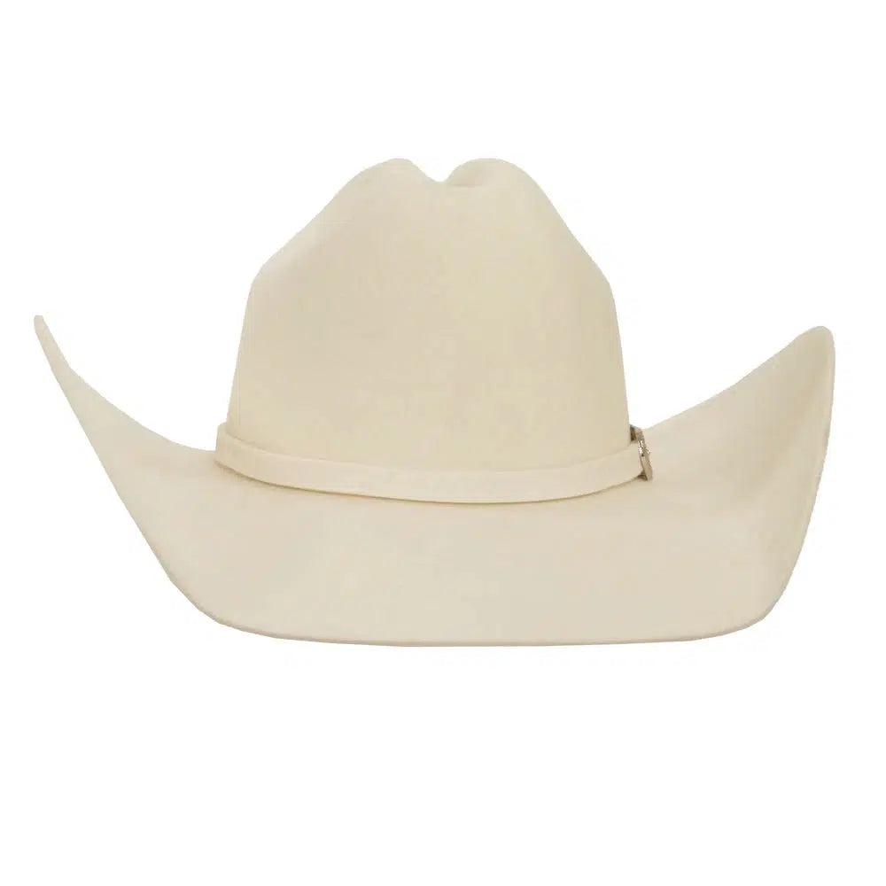 cattleman white cowboy hat front view