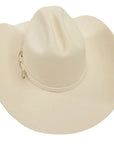 cattleman white cowboy hat top view