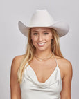 Cattleman White | Womens Felt White Cowgirl Hat