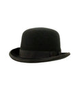 chaplin black felt hat angled view