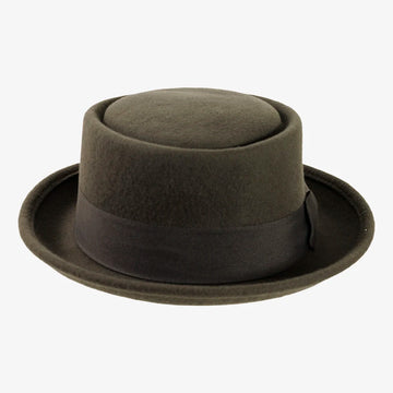 Chi-Town | Womens Gray Crushable Wool Felt Pork Pie Hat