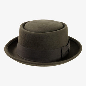 Chi-Town | Womens Gray Crushable Wool Felt Pork Pie Hat