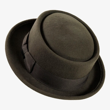 Chi-Town | Womens Gray Crushable Wool Felt Pork Pie Hat