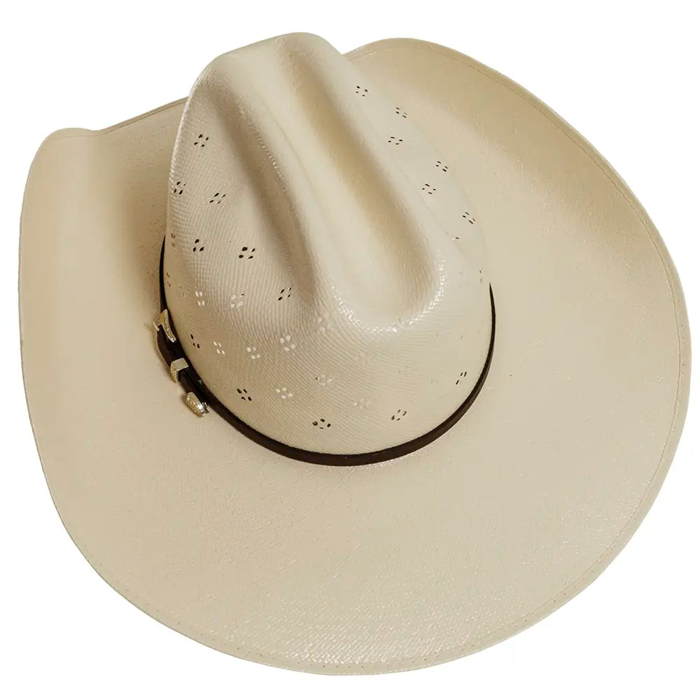 Chief Womens Ivory Straw Cowboy Hat Top View
