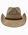 Coastal | Mens Seagrass Western Curl Pinch Front Straw Cowboy Hat
