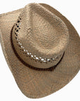 Coastal | Mens Seagrass Western Curl Pinch Front Straw Cowboy Hat