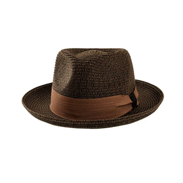 Coronado Brown Straw Sun Hat Front View