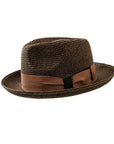 Coronado Brown Straw Sun Hat Side View