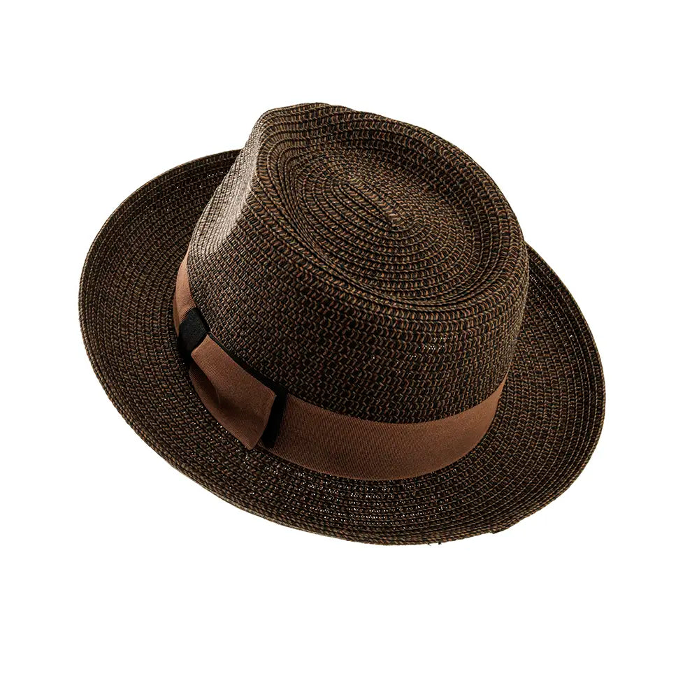 Coronado Brown Straw Sun Hat Angled View