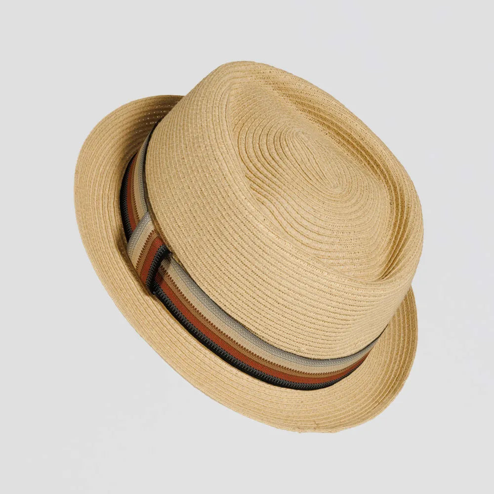 Cortez | Womens Paper Braid Straw Pork Pie Hat