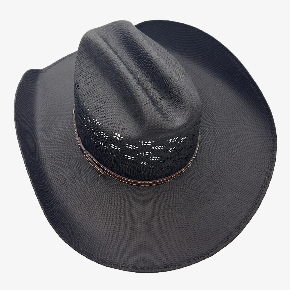 Coyote | Mens Bangora Straw Cattleman Crown Cowboy Hat