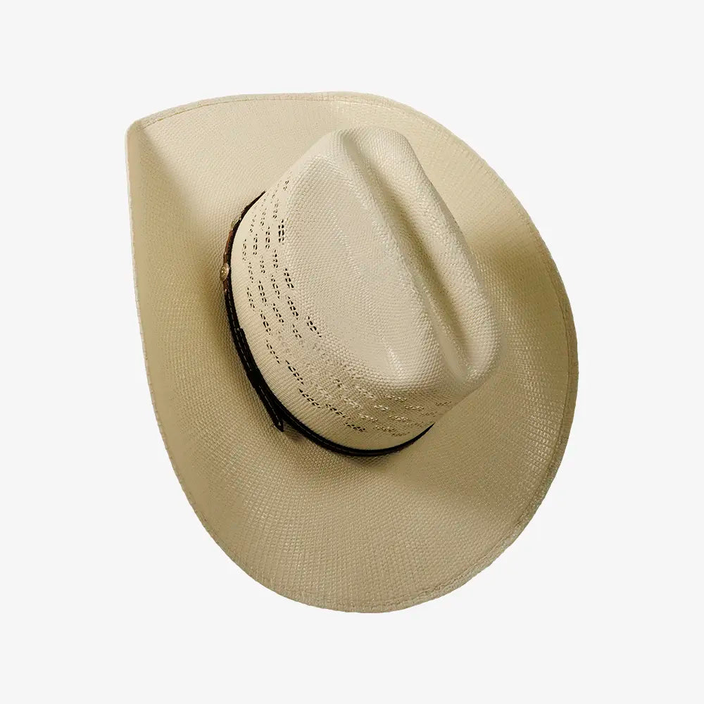 Coyote | Mens Bangora Straw Cattleman Crown Cowboy Hat