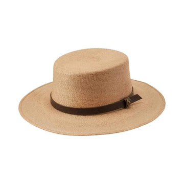 Wide Brim Straw Sun Hat - Cozumel angled left view