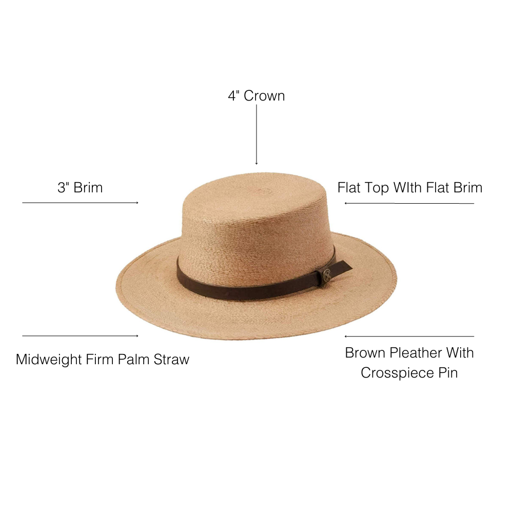 Cozumel | Mens Wide Brim Straw Sun Hat by American Hat Makers