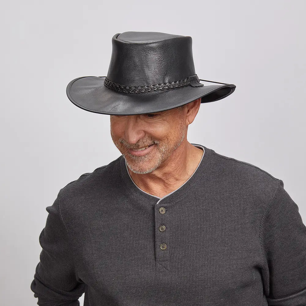Crusher | Mens Crushable Leather Outback Hat