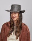 Crusher | Womens Leather Crushable Outback Hat