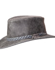 Crusher | Mens Bomber Gray Crushable Leather Outback Hat