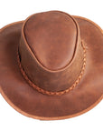 Crusher | Mens Copper Crushable Leather Outback Hat