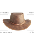 Crusher Copper Womens Outback Hat Infographics