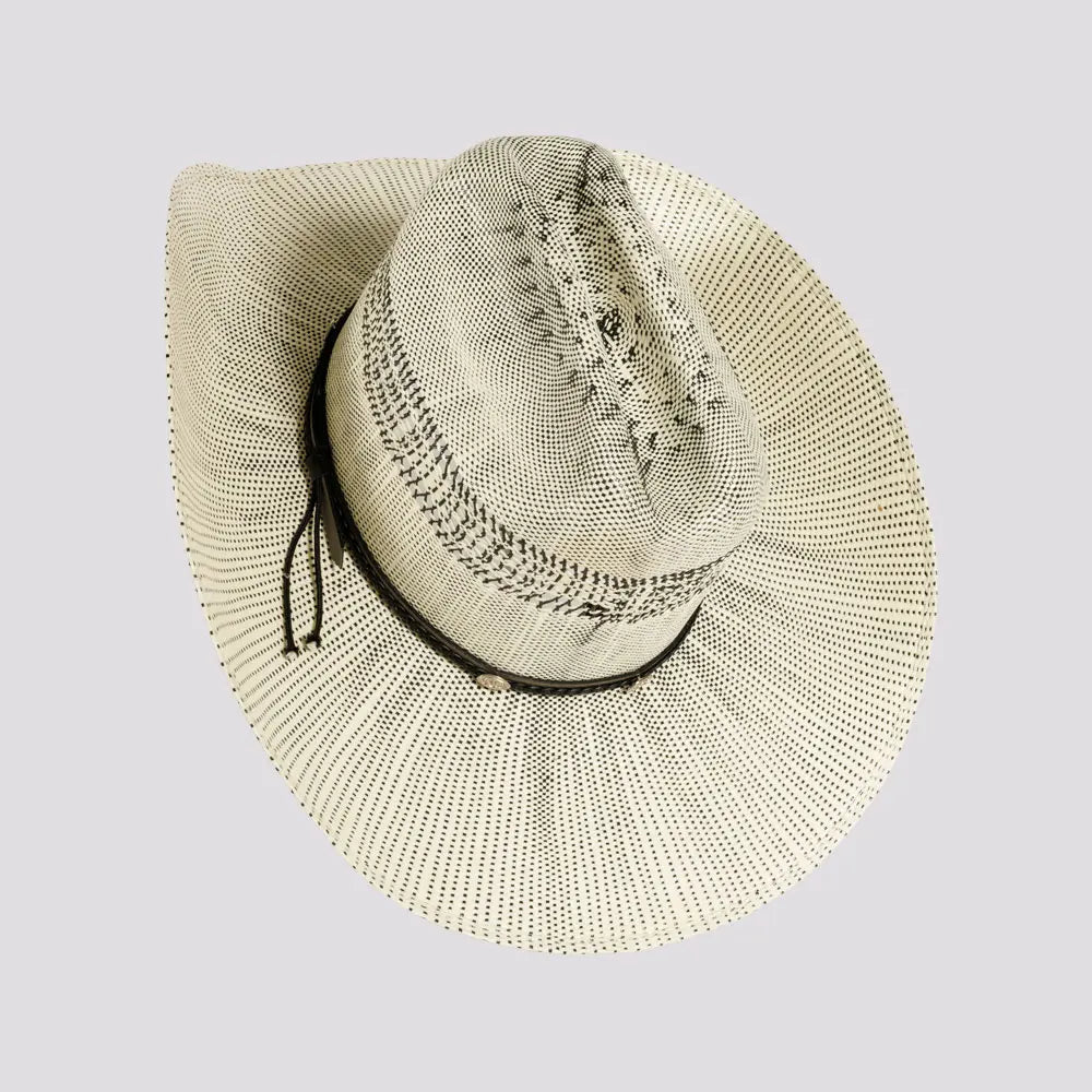 Curly | Mens Woven Western Bangora Straw Cowboy Hat