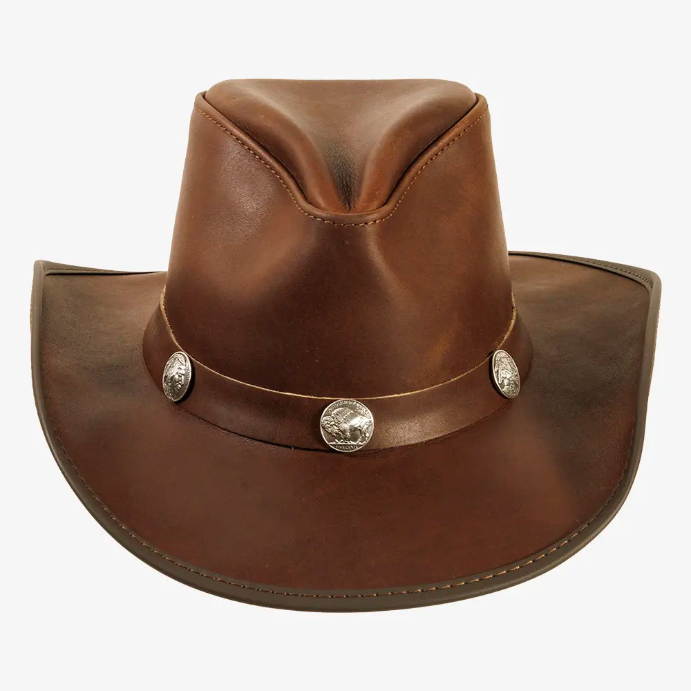 Cyclone | Mens Chestnut Leather Cowboy Hat