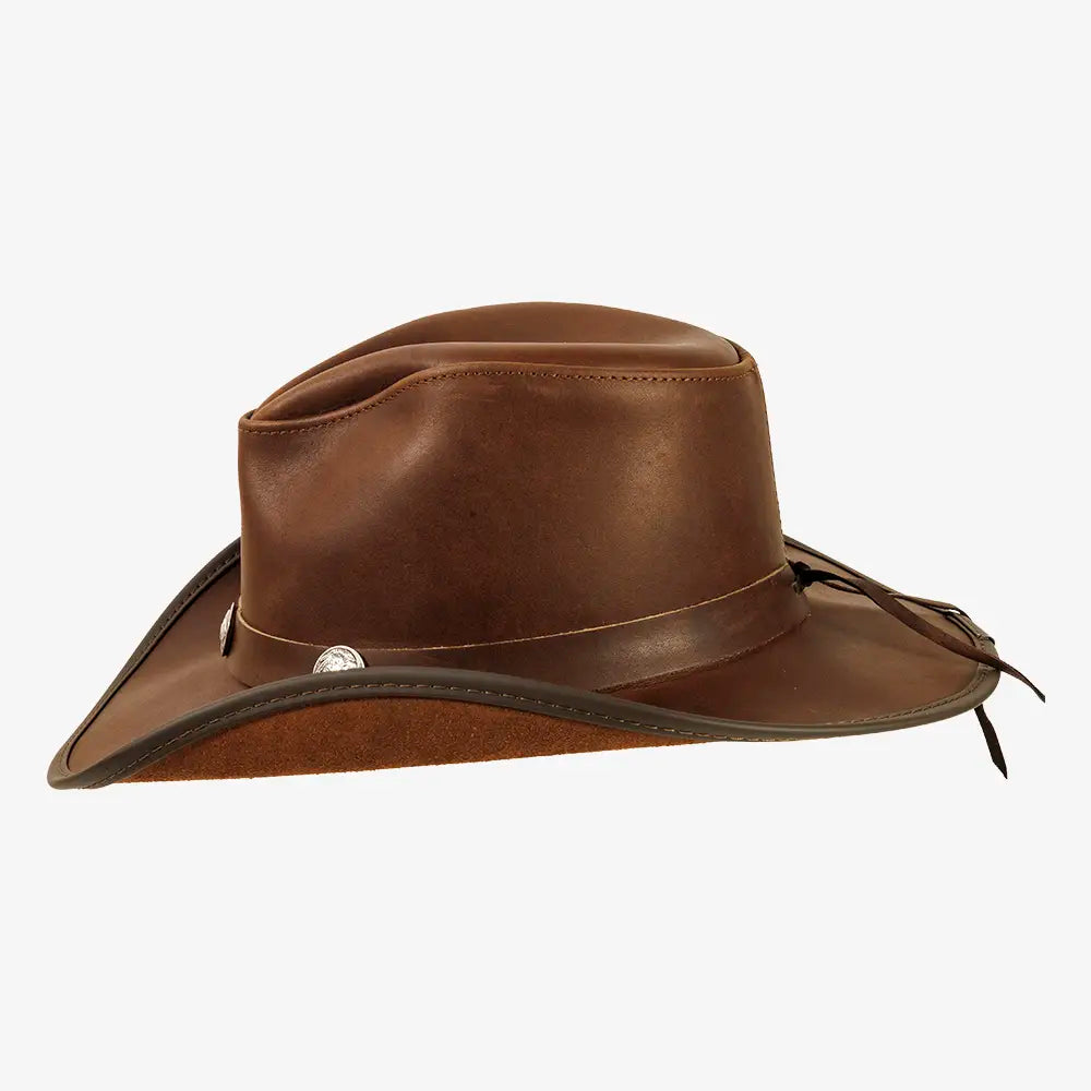 Cyclone | Mens Chestnut Leather Cowboy Hat