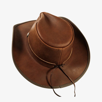 Cyclone | Mens Chestnut Leather Cowboy Hat