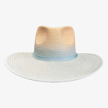 Day Tripper | Womens Baby Blue Straw Wide Brim Sun Hat