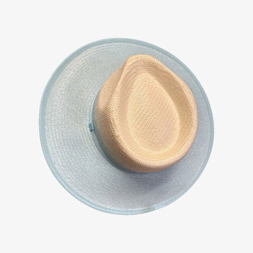 Day Tripper | Womens Baby Blue Straw Wide Brim Sun Hat