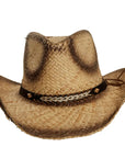Dodge Natural Straw Cowboy Hat Angled View