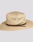 Dover | Womens Bangora Straw Flat Brim Pinch Front Sun Hat