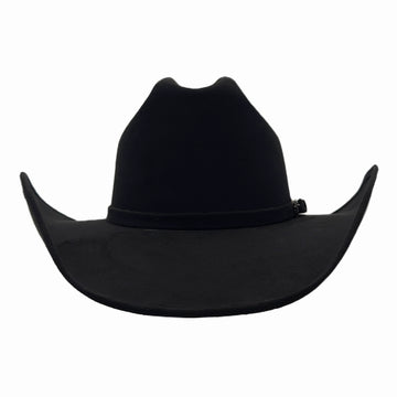Dutch | Mens Black Faux Suede Cattleman Crown Cowboy Hat