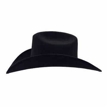 Dutch | Mens Black Faux Suede Cattleman Crown Cowboy Hat