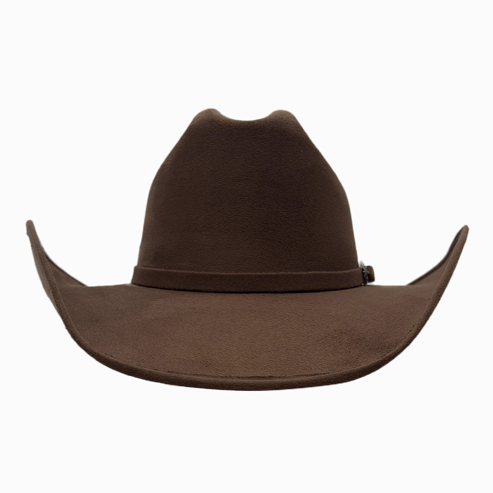 Dutch | Mens Brown Faux Suede Cattleman Crown Cowboy Hat