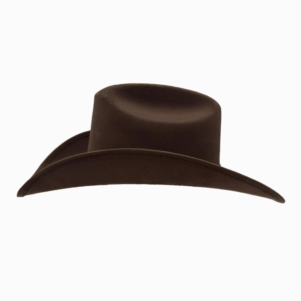 Dutch | Mens Brown Faux Suede Cattleman Crown Cowboy Hat