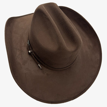 Dutch | Mens Brown Faux Suede Cattleman Crown Cowboy Hat